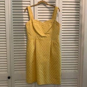 Kate Spade Yellow Sweetheart Neck Dress, 8